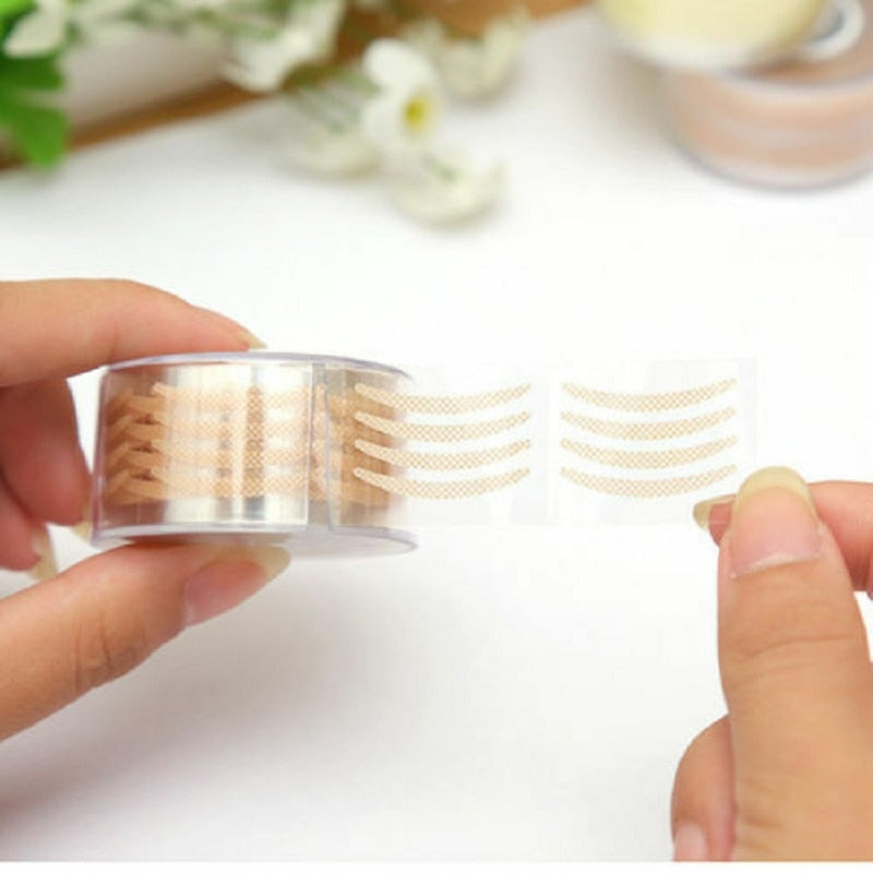 Beyprern 600PCS Invisible Eyelid Sticker Lace Eye Lift Strips Double Eyelid Tape Adhesive Stickers Eye Tape Tools L/S Style