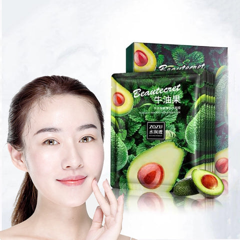 1Pcs Avocado Moisturizing Facial Masks Tender Smooth Nourishing Oil Control Skin Care Anti-Freckle Whitening Mask Korea Cosmetic