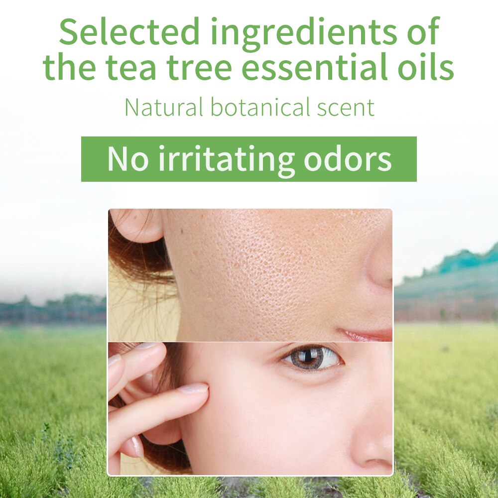 Tea Tree Essential Oil Shrink Pores Face Essence Deep Moisturizing Centella Sooth Skin Anti Acne Repair Face Serum Skin Care