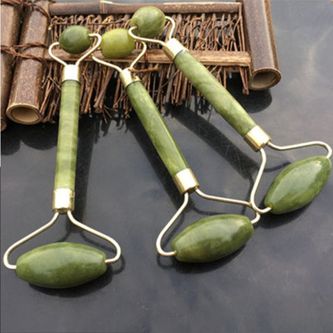 Facial Massage Roller Double Heads Jade Stone Face Lift Hands Body Skin Relaxation Slimming Beauty Health Skin Care Tools