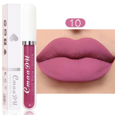 Beyprern18 Colors Long Lasting Lip Gloss Matte Velvet Liquid Lipstick Waterproof Moisturizing Lip Makeup Cosmetic TSLM1