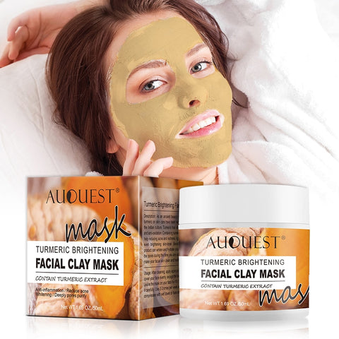 AUQUEST Turmeric Clay Mask Acne Treatment Facial Mask Deep Cleansing Moisturizing Whitening Face Cosmetics Beauty Skin Care