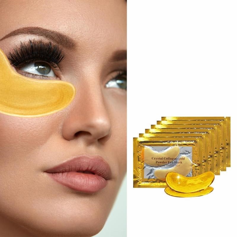Christmas gift 60Pcs Crystal Collagen Gold Powder Eye Mask Anti-Aging Dark Circles Acne Beauty Patches For Eye Skin Care Korean Cosmetics