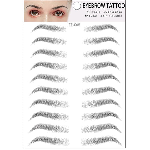 Beyprern 10PCS Eyebrow Patch Lazy Quick Eyebrow Stickers Card Kit Template Eyebrow Stencil DIY Drawing Guide Tattoos Makeup Tools TSLM2
