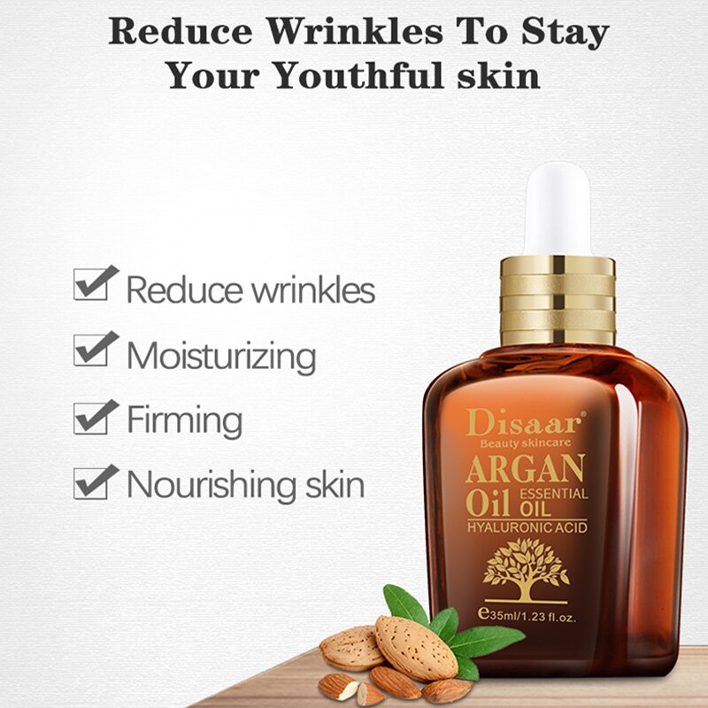 Argan Essence Oil Soothing Moisturizing Skin Hyaluronic Acid Deep Nourishing Anti Aging Anti Wrinkle Daily Face Care Cosmetic