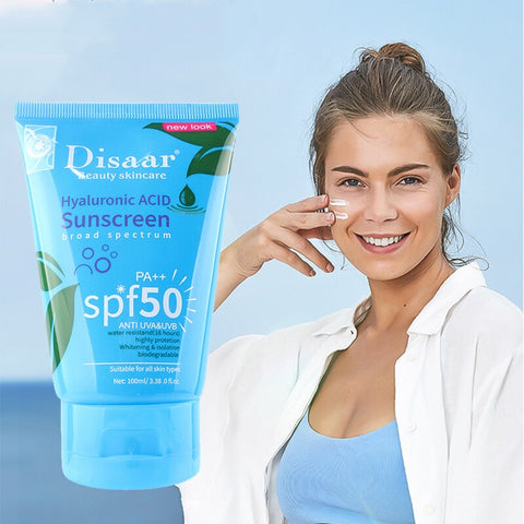 Disaar SPF 50+ Hyaluronic Sunscreen Facial Body Sunscreen Whitening Sunblock Cream Oil-Control Moisturizing Multi-effect Cream