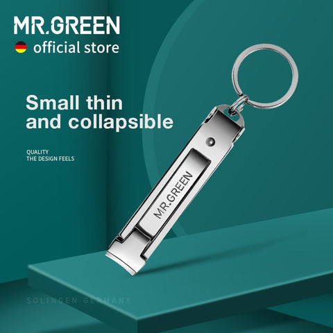 MR.GREEN Collapsible Nail Clippers Small And Thin Portable Travel Nail Scissor Stainless Steel Manicure Cutter Tools Files