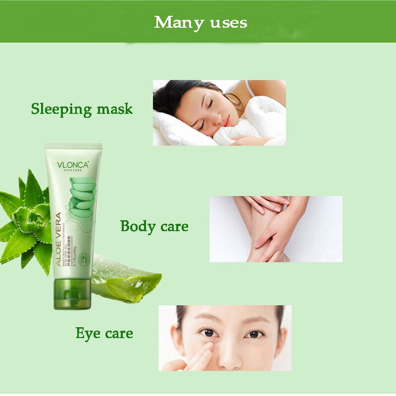 60ml Face Soothing Gel Aloe Vera Gel Skin Care Remove Acne Moisturizing Day Cream After Sun Lotions Aloe Gel
