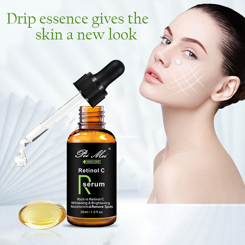 Retinol C Serum Face Repair Skin Serum Remove Spots Fade Spots Facial Serum Whiten Brighten Skin Care Face Essence 30ml