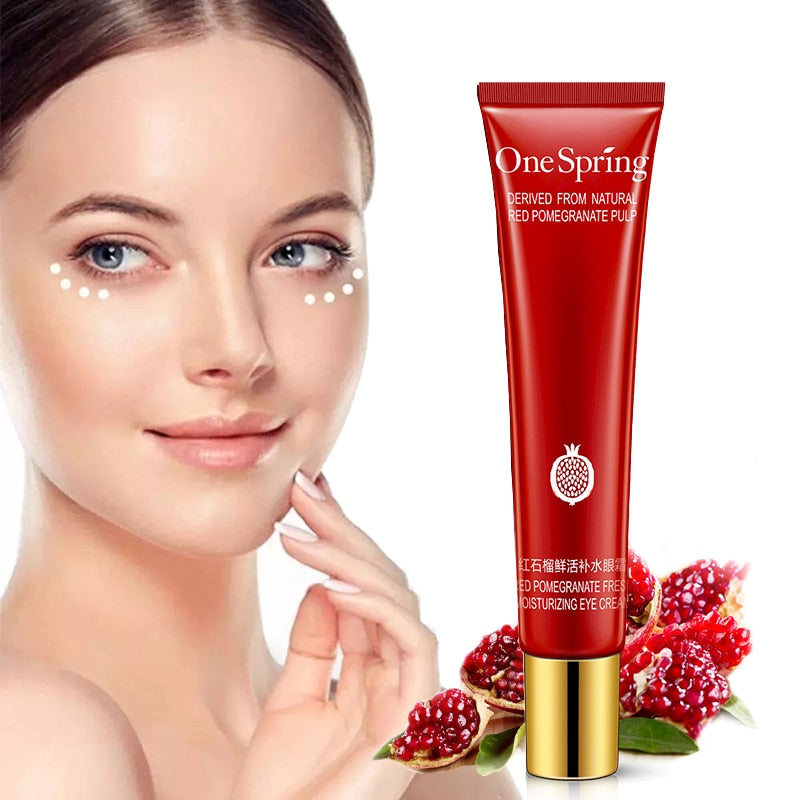 Red Pomegranate Compact Nourishing Cream Elastic Skin Care Eye Cream Facial Anti Puffiness Face Care Remove Dark Circles