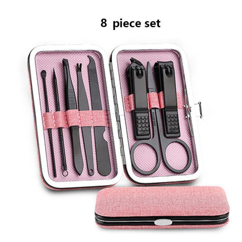 Manicure Cutters Nail Clipper Set Household Stainless Steel Ear Spoon Nail Clippers Pedicure Scissors Razor Eyebrow Trimmer Tool