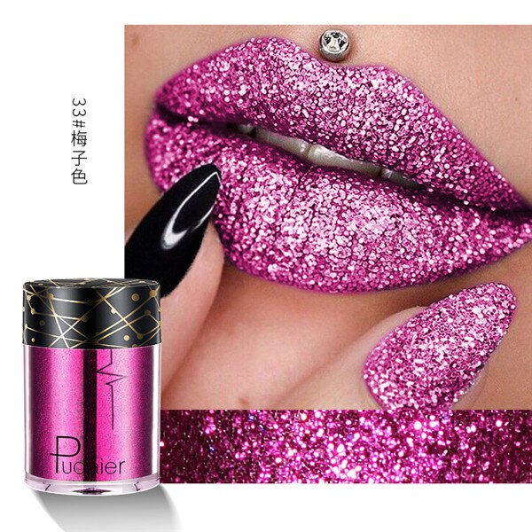 Beyprern Matte Lipstick Metallic Lip Gloss Diamond Waterproof Liquid Lipgloss Lip Makeup LIPSTICK Long Lasting