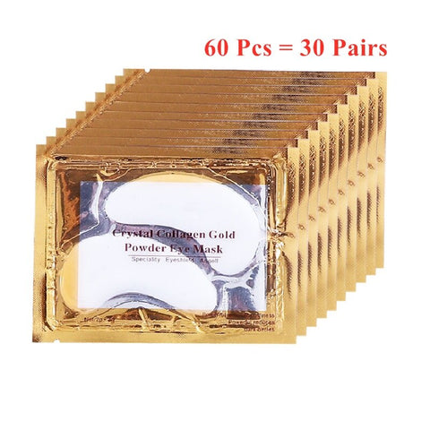60Pcs 24K Gold Crystal Collagen Eye Mask Eye Patches  Anti Aging Acne Moisture Patches For Eye Beauty Korean Cosmetics Skin Care