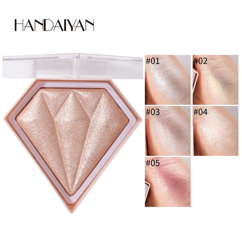 HANDAIYAN 5 Color Highlighter Palette Makeup Face Contour Powder Bronzer Make Up Blusher Professional Brighten Palette Cosmetics