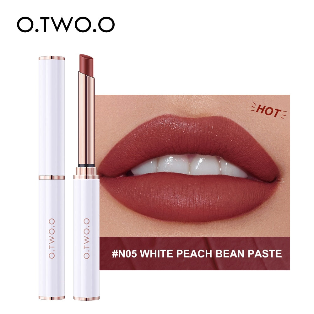 Christmas Gift O.TWO.O Thin Tube Lipstick Matte Lightweight Lip Tint Waterproof Lip Balm Moisture Nude Lip Gloss For Pregnant Woman Makeup