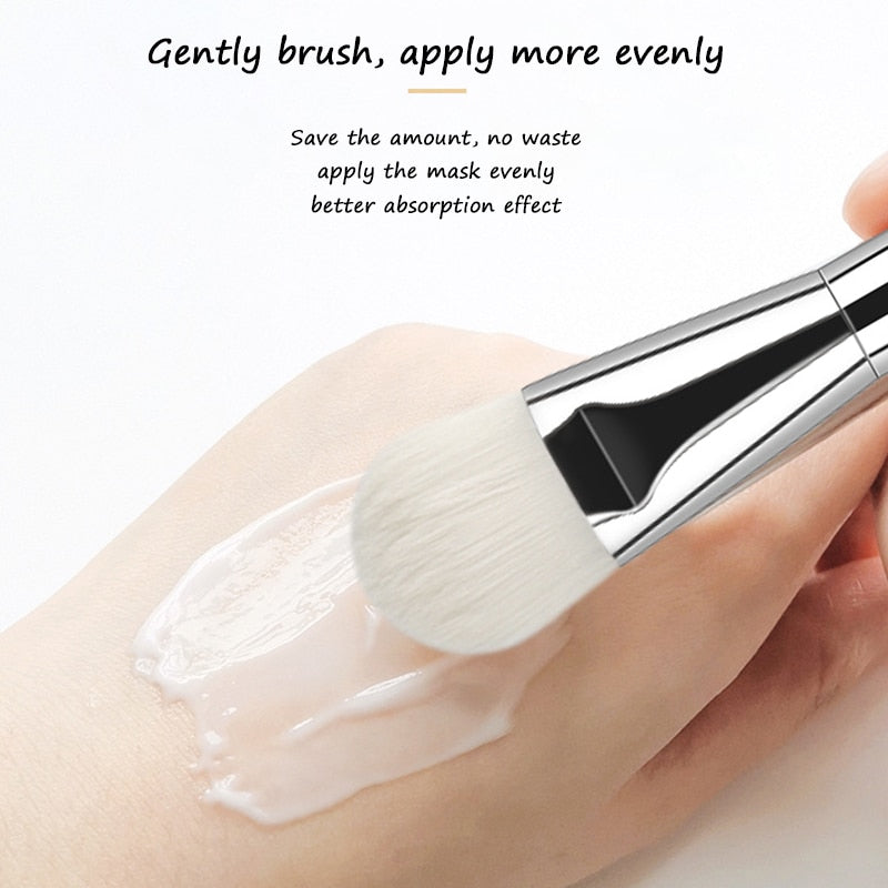 50Pcs/lot Facial Mask Soft Brush Wooden Handle Portable Face Fan-Shaped Professional Makeup Brush Skin Care Cosmetics Tool