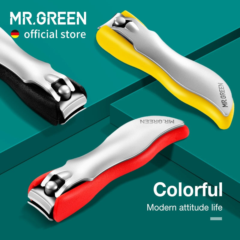 MR.GREEN Colorful Nail Clippers Anti-Splash Nail Cutter Detachable Design Fingernail Clippers Stainless Steel Manicure Nail Tool
