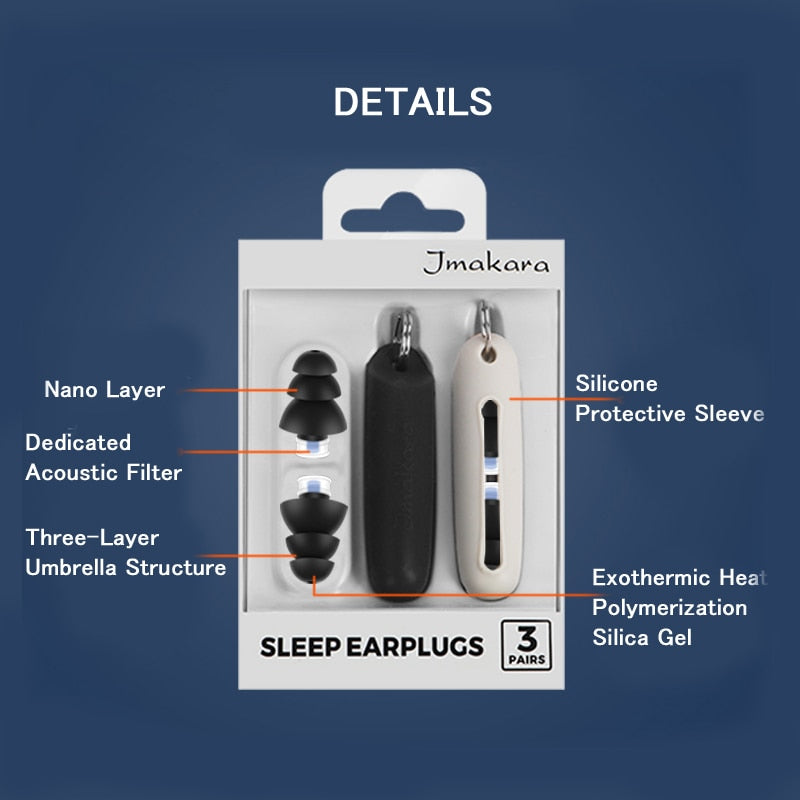 Earplugs Bouchon Oreille Sleep Oordopjes Tapones Oido Ruido Ear Plugs For Sleeping Zatyczki Do Uszu Silicone Noise Reduction
