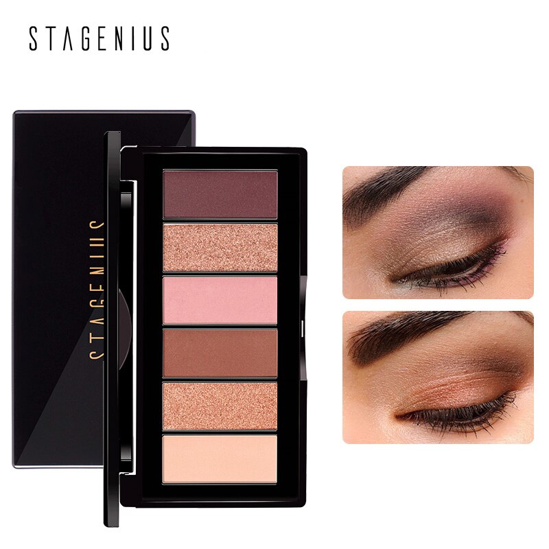 Graduation gifts Cosmetics Six-color Eyeshadow Palette Smoked Foreign Trade Eyeshadow Palette Eearth Color Matte Pearlescent Eyeshadow Palette