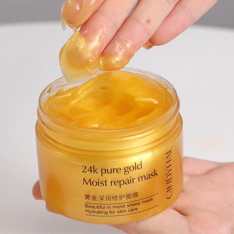 Beyprern 120G 24K Gold Serum Cream Sleeping Mask Collagen Anti-Wrinkle Face Cream Deep Moisturizing Serum Skin Care