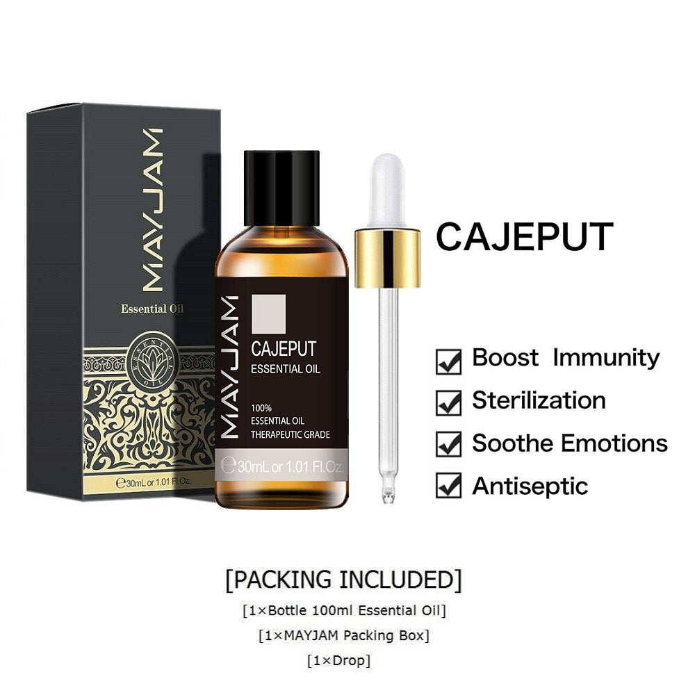 Beyprern 30ml Cajeput Pure Natural Essential Oils Thyme Myrrh Pine Needles Camphor Pepper Fennel Basil Body Massage Ginger Essential Oil
