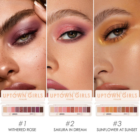 Focallure Shadows Glitter Eyeshadow Palette Cosmetics Matte Shimmer Pigment Long-lasting Shades Makeup