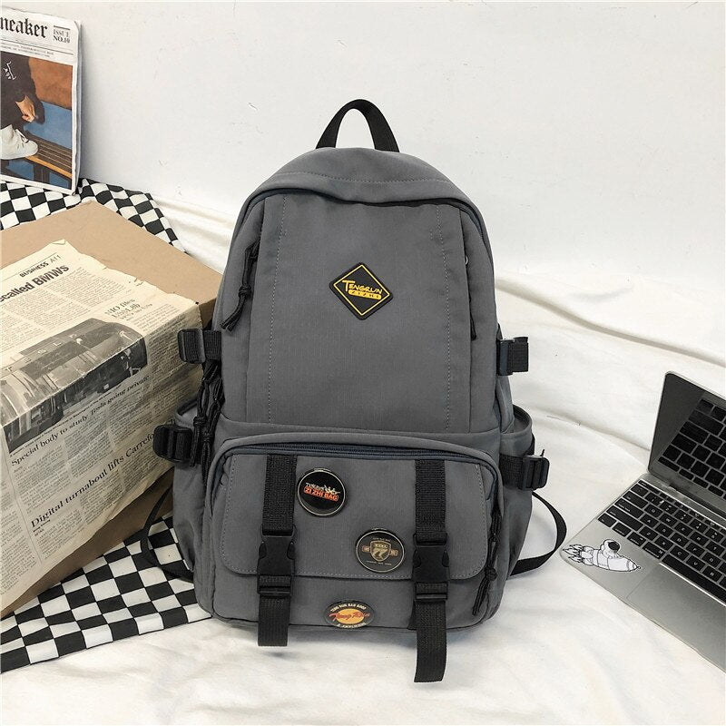 2023 New Large Capacity Nylon Women Backpack Men Multi-pocket Travel Bag High Quality Lovers Schoolbag Student Laptop Backpack