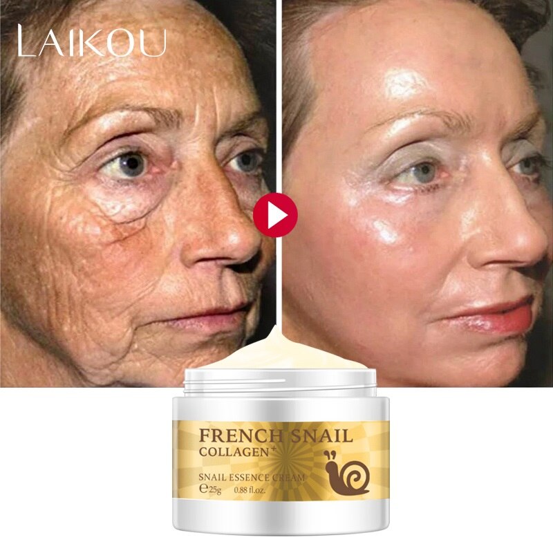 LAIKOU Snail Face Cream Hyaluronic Acid Moisturizer Anti Wrinkle Aging Cream Collagen Nourishing Serum Day Cream for Face