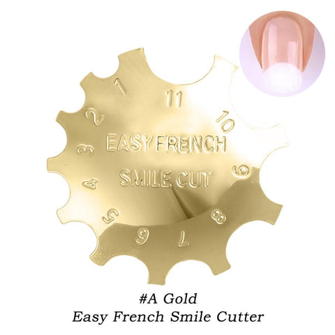 Stainless Steel Easy French Line Edge Nail Tool Cutter Nail Stencil Edge Trimmer Multi-size Nail Manicure Nail Art Styling Tool