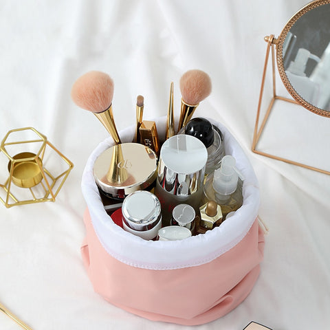 Drawstring Makeup Storage Bag Travel Cosmetic Bag Organizer Women Lipstick Eye Shadow Brush Pouch Bathroom Wash Toiletry Bag