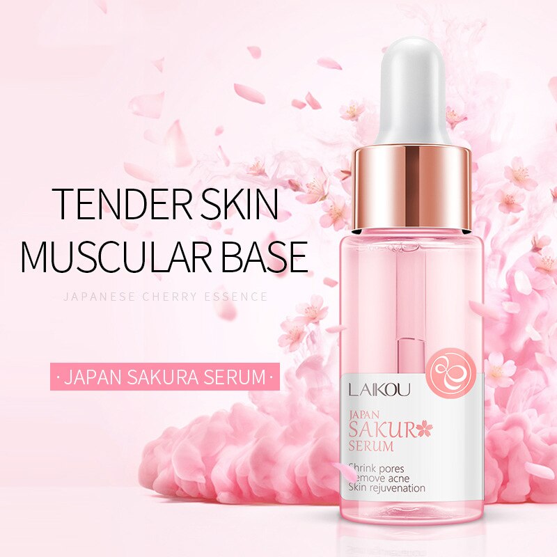Face Skin Care Set Cherry Blossom Essence Moisturizing Collagen Eye Cream & Face Serum & Facial Mud Mask Beauty Makeup Set