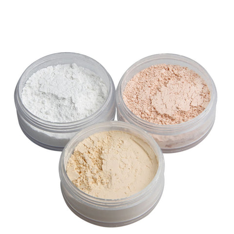 3 Colors Makeup Loose Powder Transparent Finishing Powder Waterproof Cosmetic Puff for Face Finish Setting with Puff