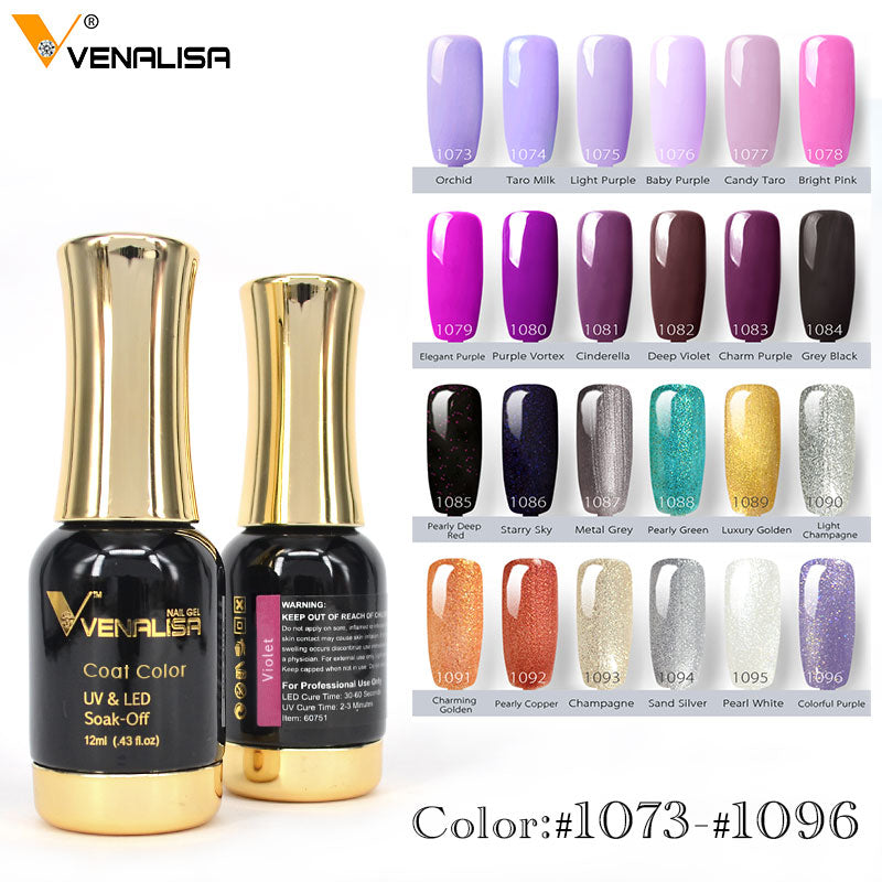 Venalisa Tempered Top Coat Nail Paint Gel 111 colors Platinum Gel Polish Nail Gel Soak Off UV Gel Polish Nail Lacquer Varnishes
