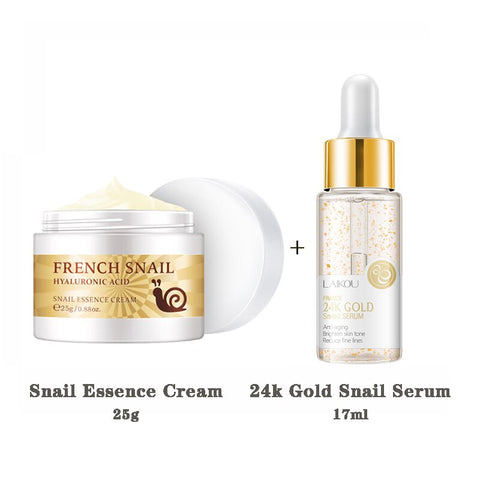 Snail Face Cream Essence Cosmetic Set Hyaluronic Acid Moisturizing Anti Aging Nourishing Skin Care Face Hydrating Kit Oil Remove