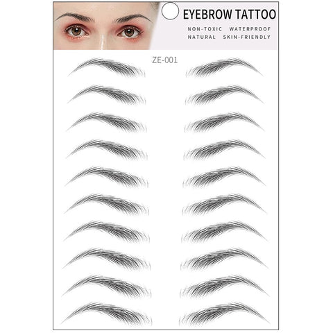 Beyprern 10PCS Eyebrow Patch Lazy Quick Eyebrow Stickers Card Kit Template Eyebrow Stencil DIY Drawing Guide Tattoos Makeup Tools TSLM2