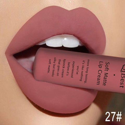 Beyprern 34 colors Lip Gloss Long Lasting Red Lips Matte Lipstick Liquid Lip Tint Cosmetic Nude Velvet Lipstick Matte Lip Makeup