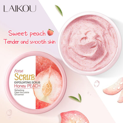 Laikou Peach Body Scrub Cream Exfoliating Peeling Gel Moisturizing Whitening Nourishing Elastic Skin Scrub Skin Care Body Care