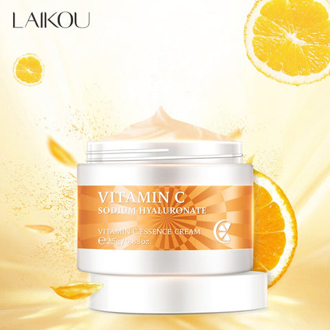 LAIKOU VC Face Cream Whitening Cream Moisturizing Fading Fine Lines Shrink Pores Brightening Skin For Face Cream Skin Care