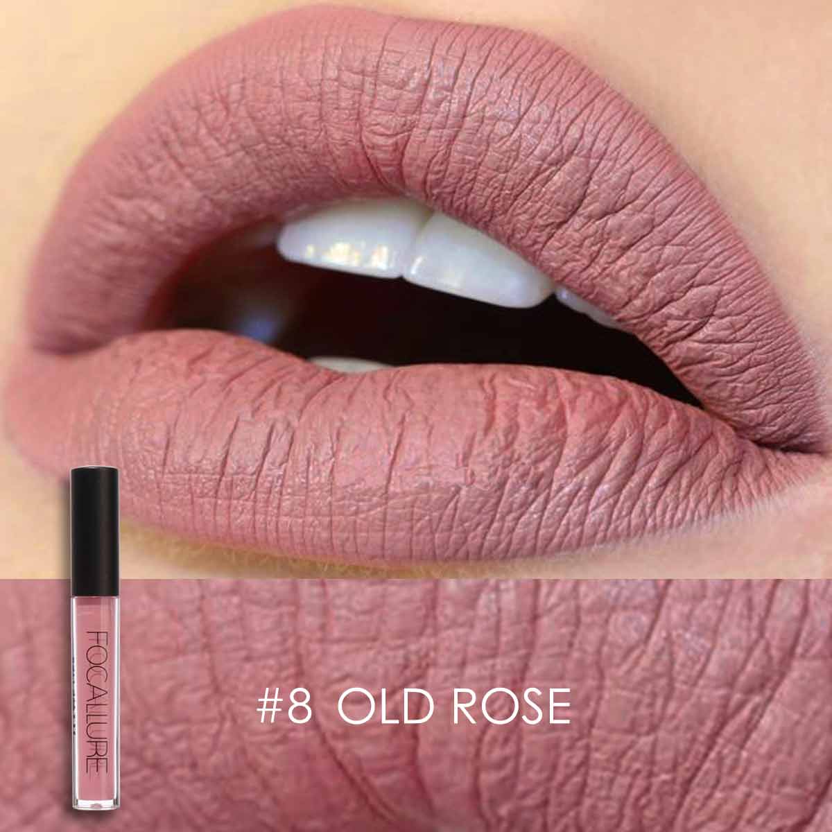 FOCALLURE Liquid Lip Gloss Cosmetics Waterproof 10 Colors Shimmer Long Lasting Matte Lipstick Professional Women Makeup