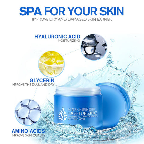 LAIKOU Moisturizing Multi Effect Sleeping Mask Night Rejuvenating Cream Anti Dry Wrinkle Firming Smoothing Face Skincare 120g