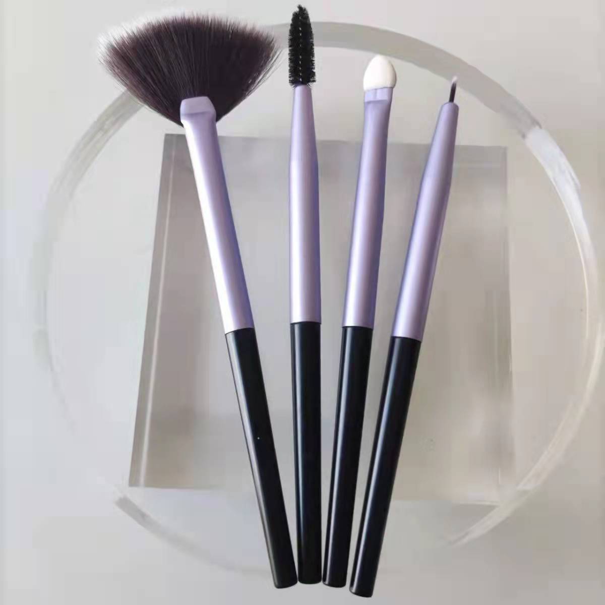 FLD Long Tube Makeup Brushes Travel Set Professional Natural Hair Powder Foundation Eyeshadow Contour Eyebrow Cosmetic Brush Kit