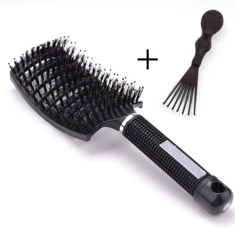 Girls Hair Scalp Massage Comb Hairbrush Bristle Nylon Women Wet Curly Detangle Hair Brush for Salon Hairdressing Styling Tools