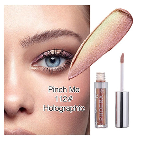 PHOERA Liquid Eye Shadow Shimmer Glow Glitter Long Lasting Single Liquid Eyeshadow Makeup Pigment Accessorices Beauty Cosmetic