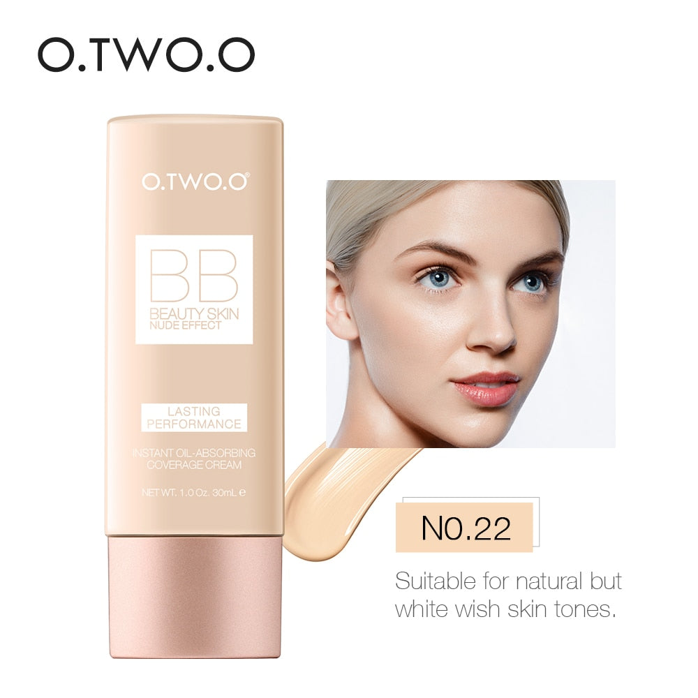 O.TWO.O Makeup BB Cream White  Cosmetics Natural Whitening Cream Waterproof Makeup Base Liquid Foundation Professional Cosmetics