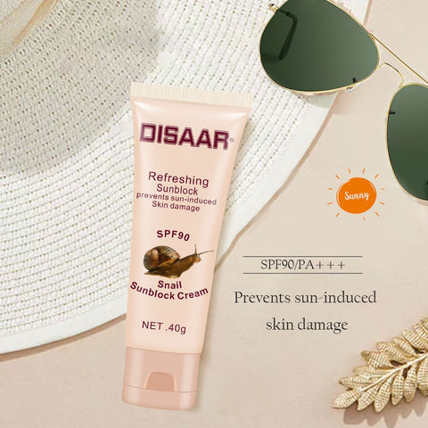 Snail Sunscreen Whitening Sun Cream SPF 90 Sunblock Facial Body Skin Protective Cream Anti-Aging Oil-control Moisturizing 40ml