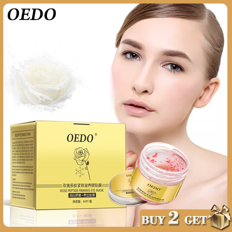 Rose Peptide Firming Eye Mask Remove Dark Circle Moist And Bright Clear Eyes Anti-Puffiness Whitening Eye Care Anti-Aging Cream