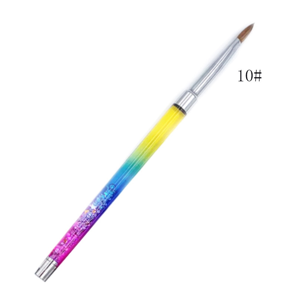 Kolinsky Sable Acrylic Nail Art Brush No 8/10/12/14 UV Gel Carving Pen Brush Liquid Powder DIY Nail Drawing Liquid Glitter Handl
