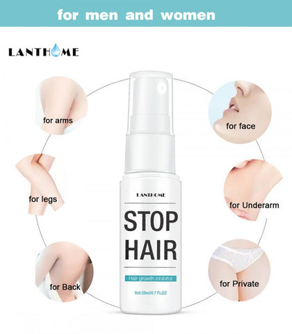 20ml Hair Growth Inhibitor Spray To Prevent Hair Growing Mild Moisturizing Non-Irritating Painless Hair Removal Permanent TXTB1