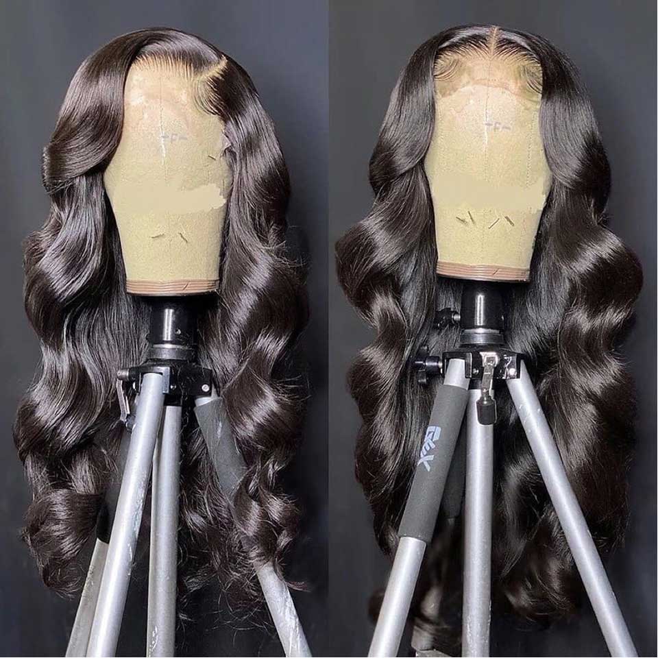 Beyprern 200 Density Body Wave Lace Front Wig 13X4 Hd Lace Frontal Wig Wet And Wavy Lace Front Human Hair Wigs Remy Transparent Lace Wigs
