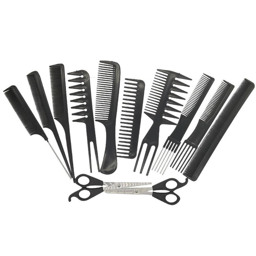 Beyprern 14Pcs Hair Scissor Hairdressing Scissors Kit Hair Cutting Cape Scissors Hairbrush Hair Clip Grooming Comb Barber Haircut Set